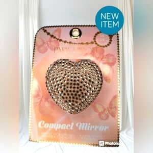 Paris Hilton Puffy Heart Bling Foldable Compact Mirror Y2K